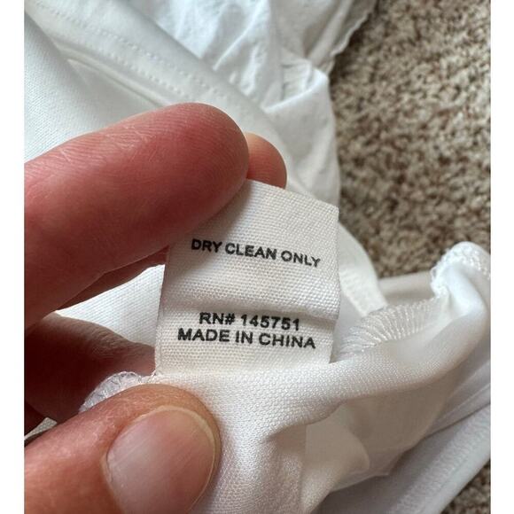 Altar'd State White polka dot Dress, size women's Medium, Elastic neckline - Picture 7 of 8